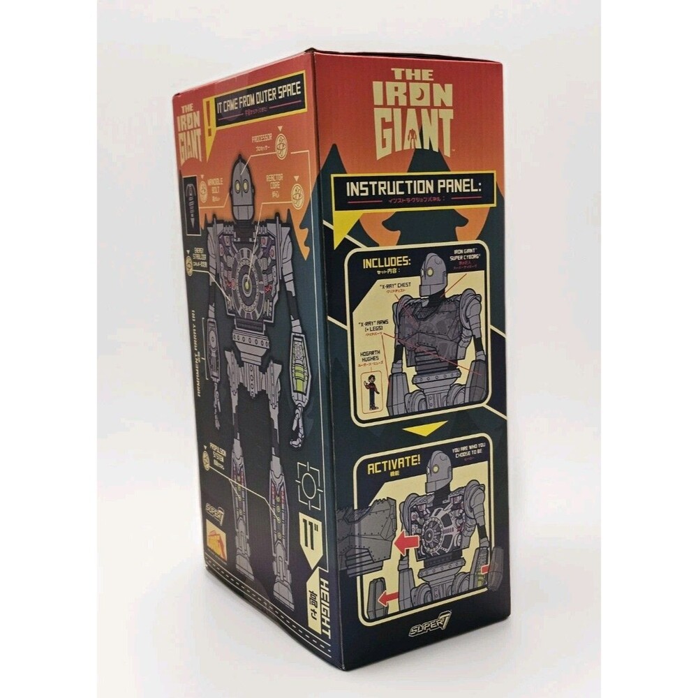 Super7 THE IRON GIANT Super Cyborg CLEAR X-RAY 11" Action Figure w/ Hogarth 2024 - Picture 5 of 13